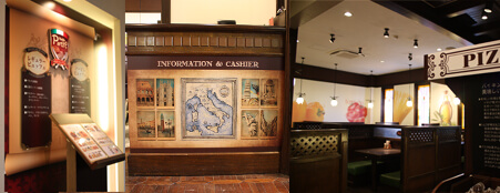 群馬県高崎市　飲食店　内装　イタリアンレストラン　看板　カルプメニュー　デザインパネル　クロス出力プリント